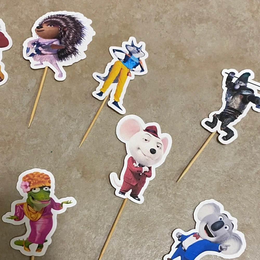Sing 2 Character Cupcake Toppers for Parties